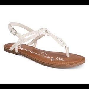 Brand New!! American Rag white thong sandals